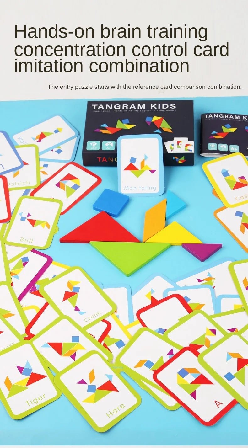 Wooden Tangram Jigsaw - Tiny Explorers Club