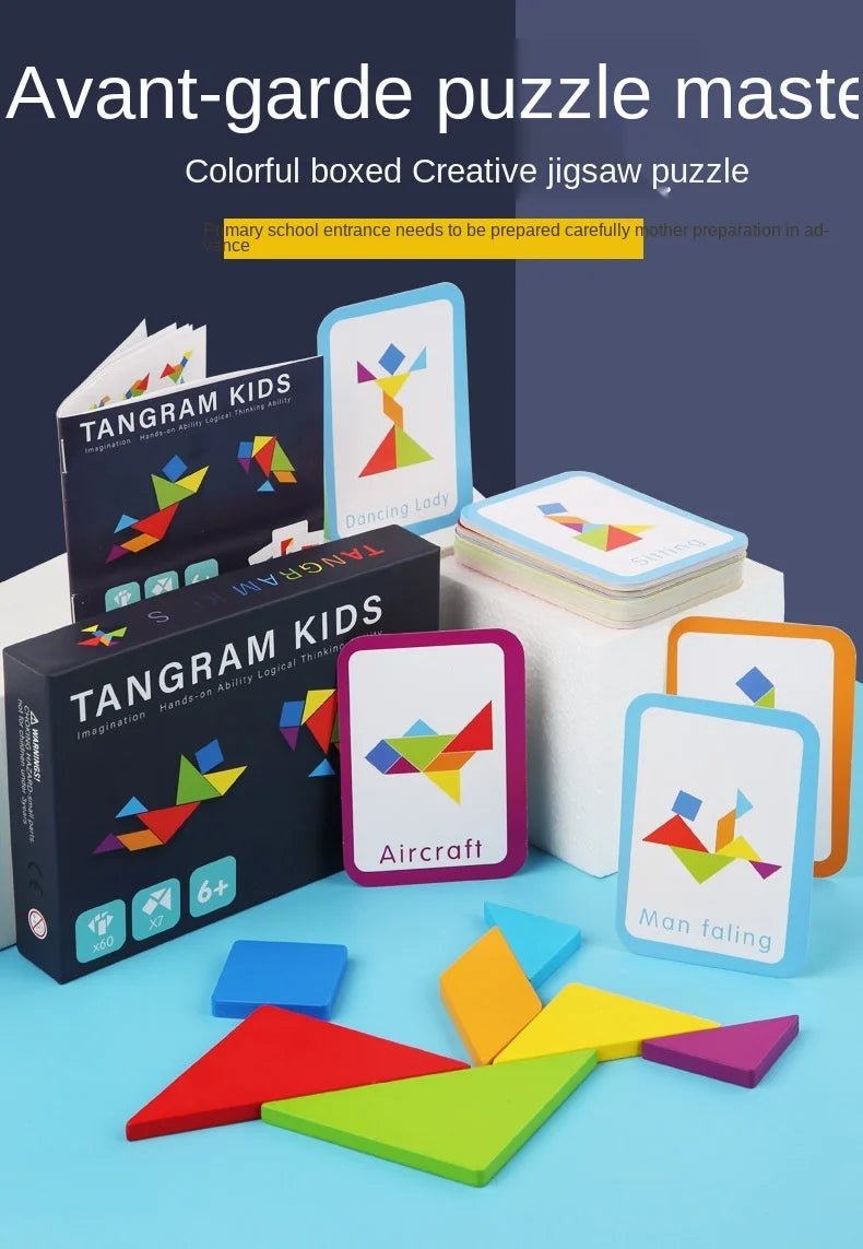 Wooden Tangram Jigsaw - Tiny Explorers Club