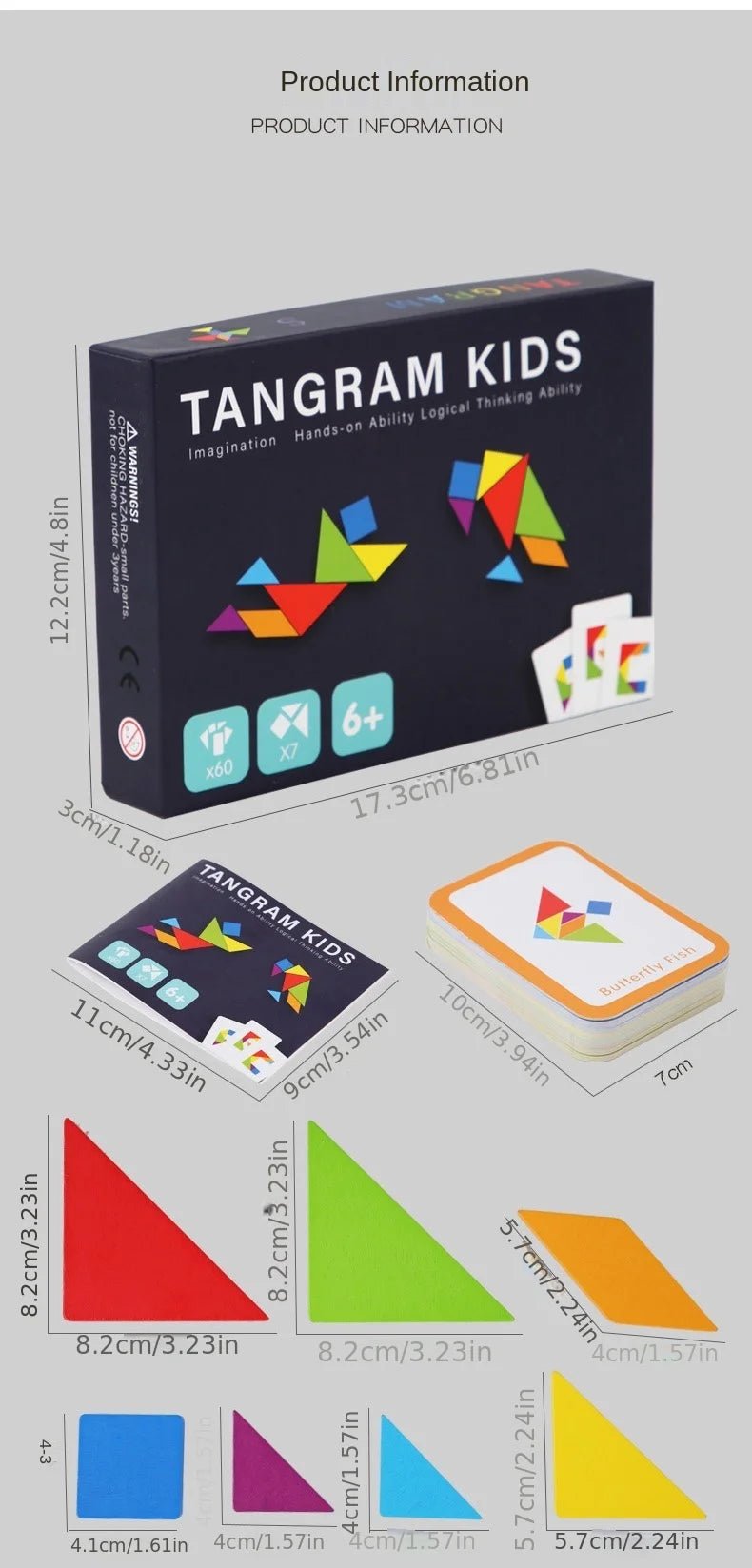 Wooden Tangram Jigsaw - Tiny Explorers Club